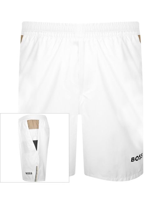 Boss White Boss Tennis Match Shorts for men