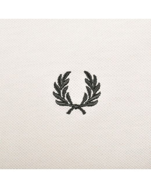 Fred Perry Natural Twin Tipped Cuff T Shirt Ecru for men