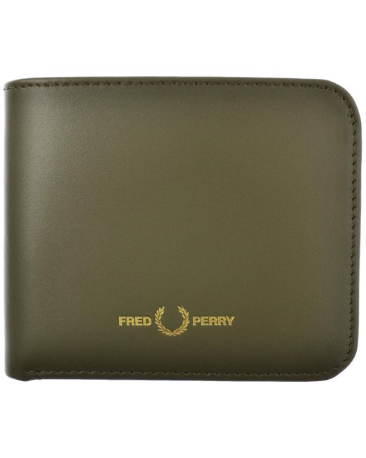 Fred Perry Green Billfold Wallet for men