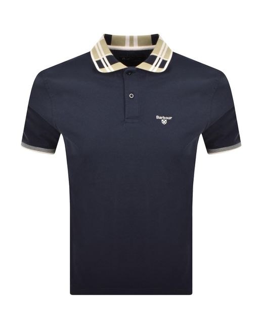 Barbour Blue Callington Tailored Fit Polo T Shirt for men