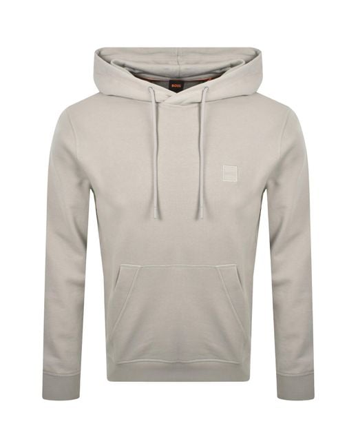Boss Gray Boss Wetalk Pullover Hoodie for men