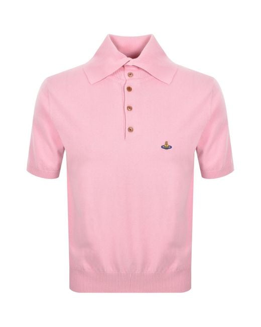 Vivienne Westwood Pink Knit Polo for men