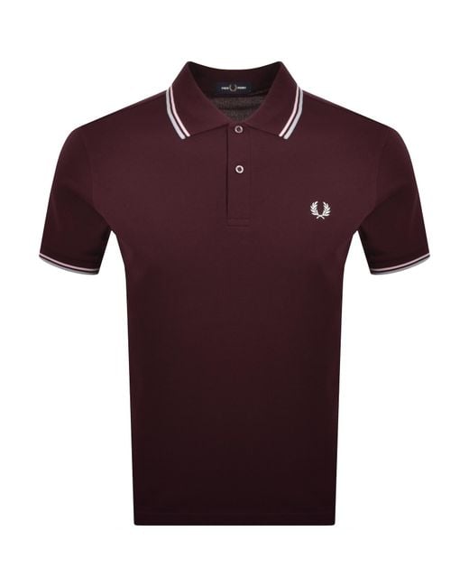 Fred Perry Purple Twin Tipped Polo T Shirt for men