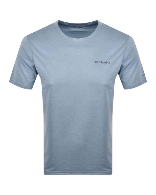 Columbia Blue Hike Crew Neck T Shirt for men