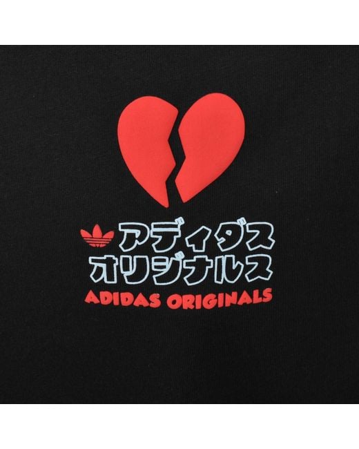 Adidas Originals Black V-Day Cat Graphic T Shirt for men