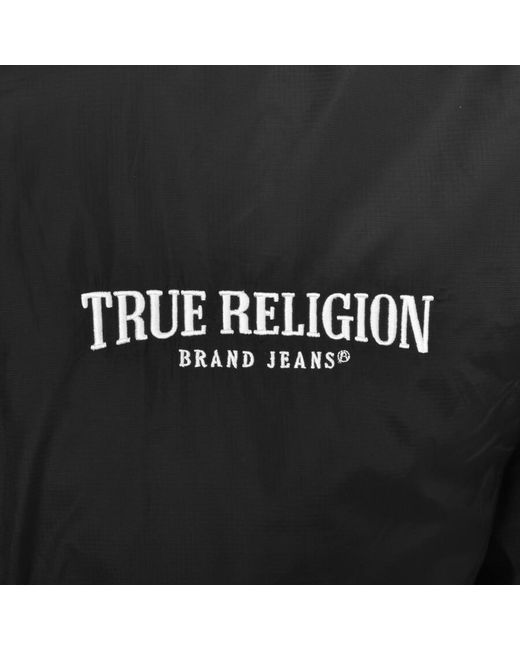True Religion Black Arch Bomber Jacket for men