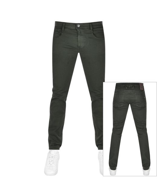 Replay Green Anbass Hyperflex Jeans for men