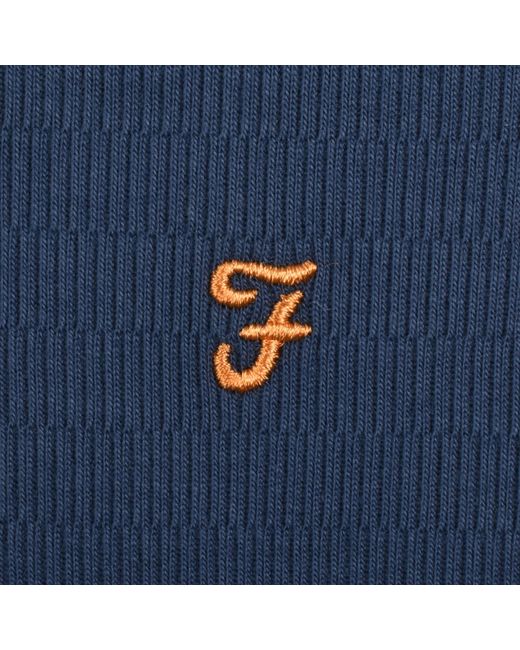 Farah Blue Farah Clement Textured Polo Aegean for men