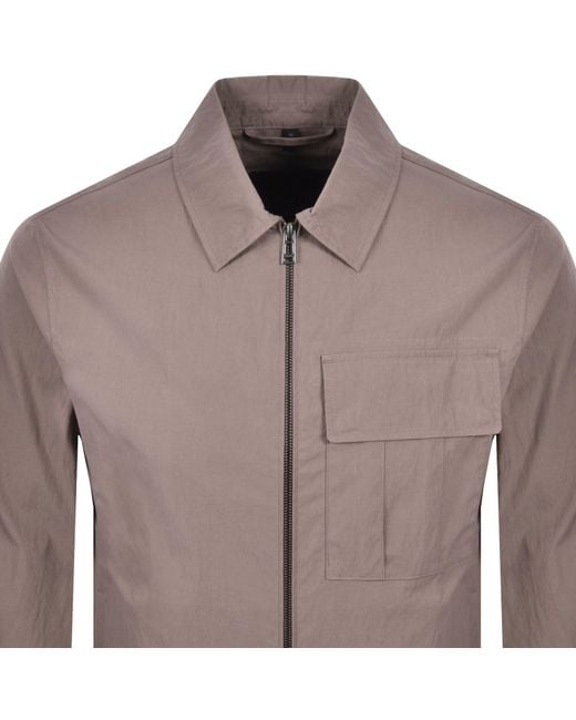 Belstaff Brown Cargo Overshirt Asphalt for men