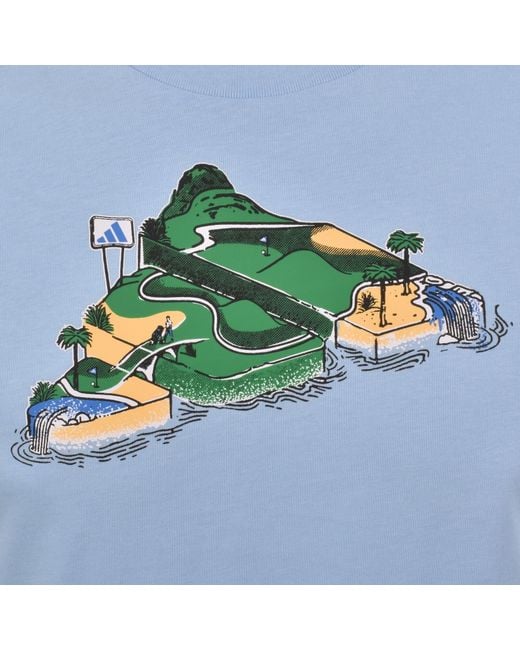 Adidas Blue Novelty Mini T Shirt for men