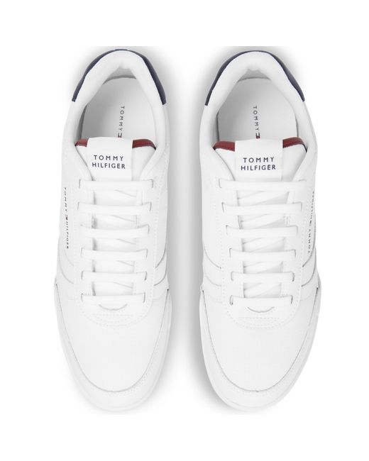 Tommy Hilfiger White Leather Trainers for men