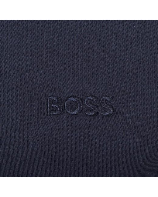 BOSS BUSINESS Blue Boss Pado 30 Long Sleeved Polo T Shirt for men
