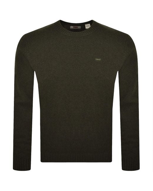 Levi's Green Crew Neck Knit Jumper for men