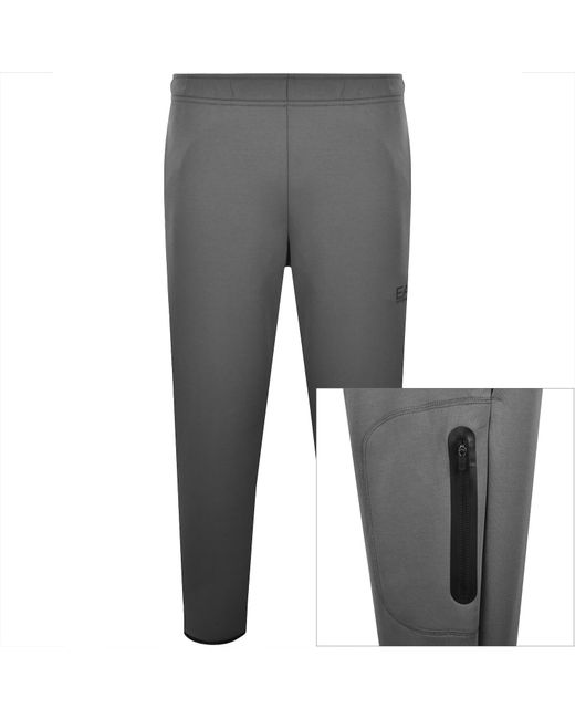 EA7 Gray Emporio Armani Jogging Bottoms for men