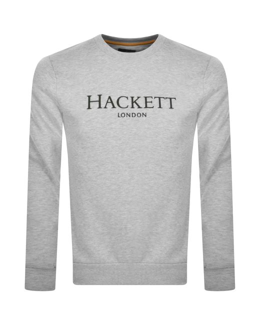 Hackett Gray Heritage Crew Neck Sweatshirt for men