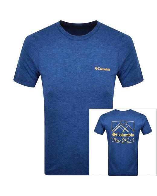 Columbia Blue Kwick Hike T Shirt for men