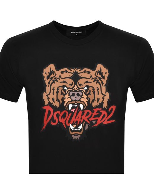 DSquared² Black Regular Fit T Shirt for men