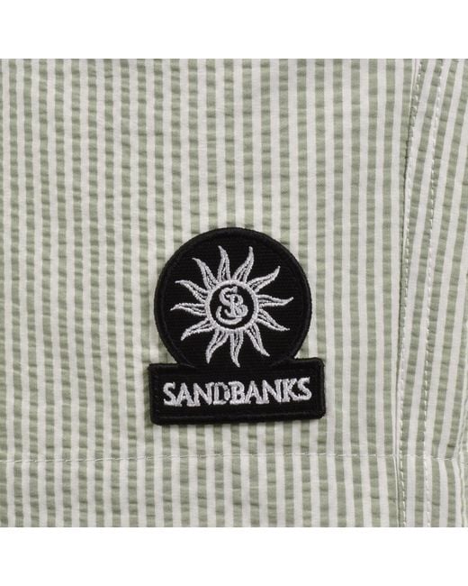 Sandbanks Natural Seersucker Swim Shorts for men