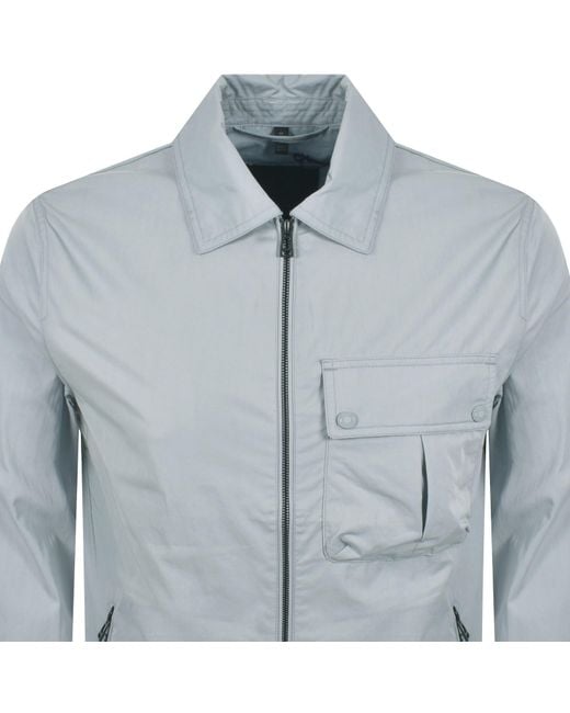 Belstaff Blue Drome Overshirt Quarry for men