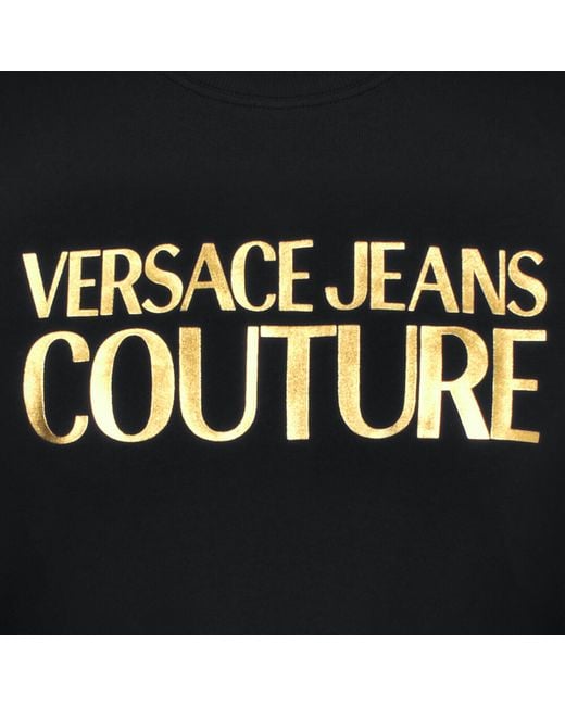Versace Jeans Black Couture Logo T Shirt for men