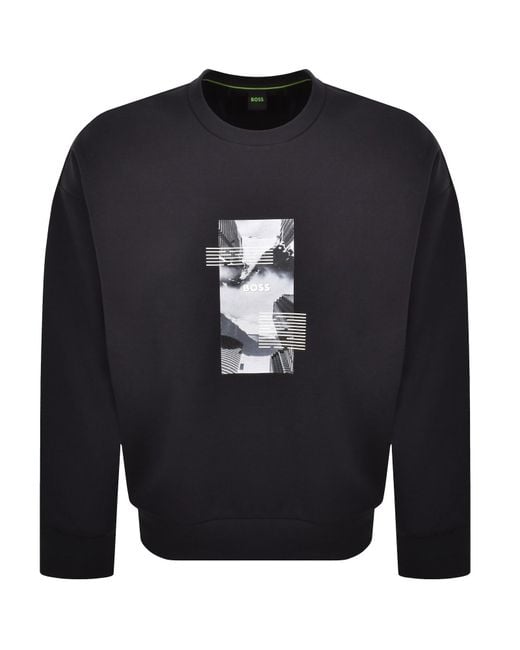 Boss Blue Boss Stenson Zone Oversized Sweatshirt for men