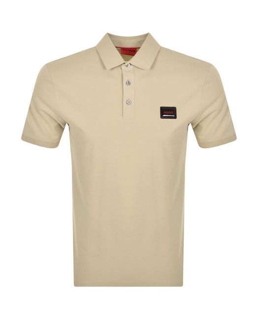 HUGO Natural Dereso Gel Polo T Shirt for men