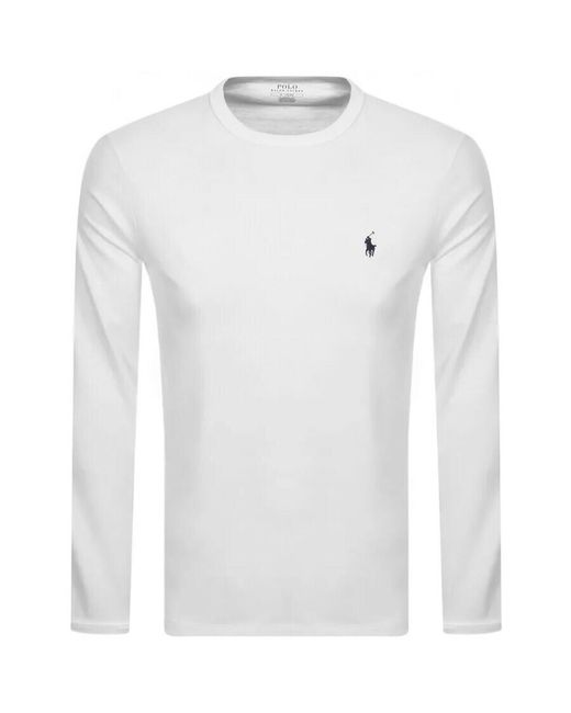 Ralph Lauren White Long Sleeved T Shirt for men