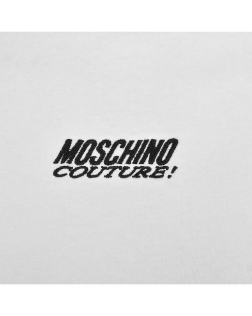 Moschino White Logo T Shirt for men