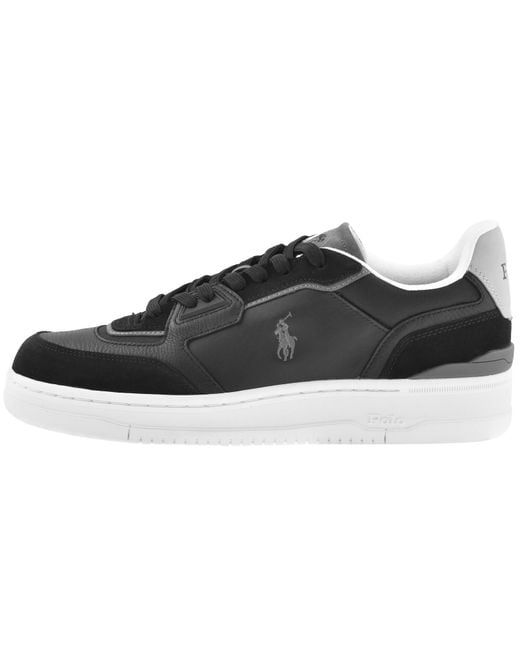 Ralph Lauren Black Open Masters Trainers for men