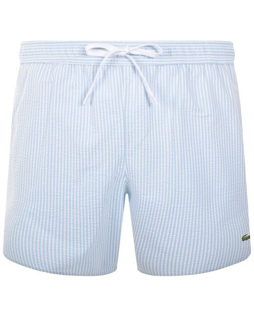 Lacoste Blue Striped Swim Shorts And for men