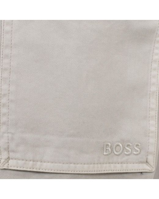 Boss Gray Boss Lovel Full Zip Overshirt for men