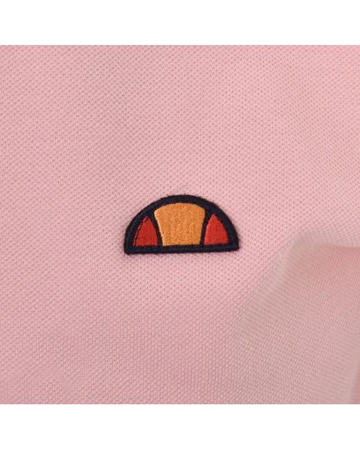 Ellesse Pink Rookie Short Sleeve Polo T Shirt for men