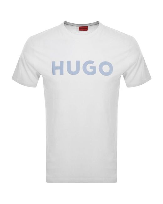 HUGO White Dulivio U242 T Shirt for men