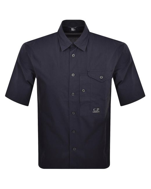 C P Company Blue Cp Company Short Sleeve Shirt for men