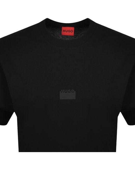 HUGO Black Delastee T Shirt for men