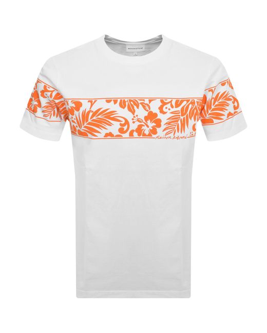 Maison Kitsuné White Tropical T Shirt for men