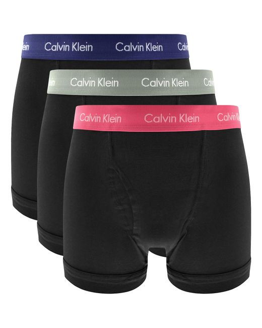Calvin Klein Black Underwear 3 Pack Trunks for men