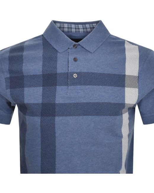 Barbour Blue Blaine Polo T Shirt for men