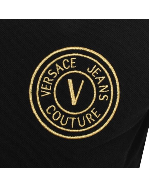 Versace Black Couture Vemblem Polo T Shirt for men
