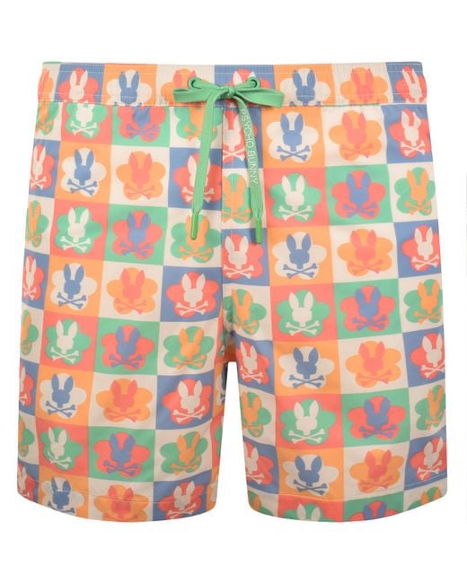Psycho Bunny Orange Aiden Swim Shorts Pristine for men
