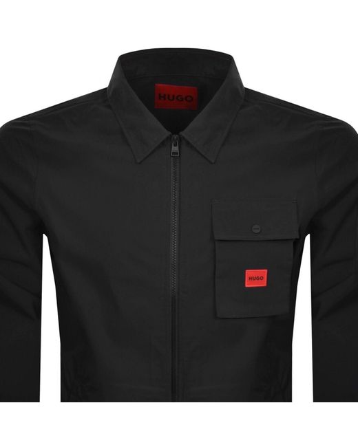 HUGO Black Emmond Overshirt Jacket for men