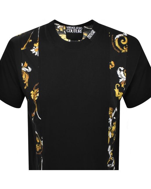 Versace Jeans Black Couture Regular Fit T Shirt for men