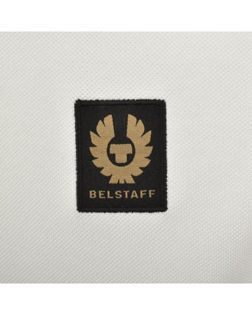 Belstaff White Logo Polo T Shirt for men