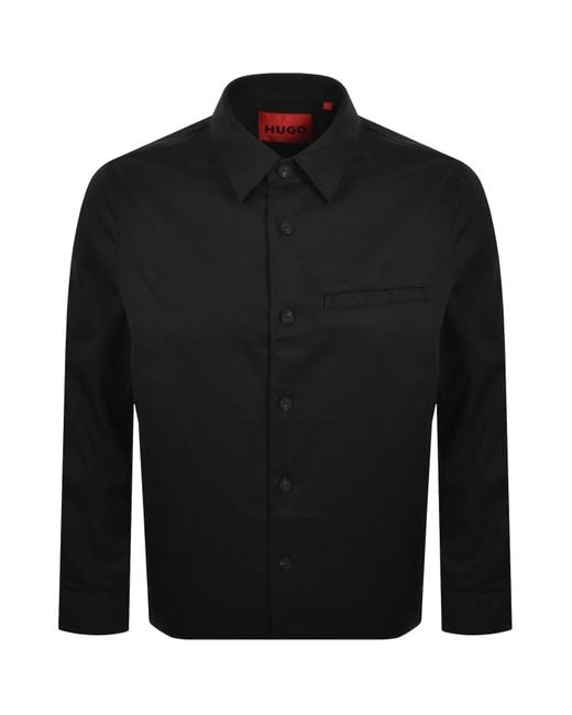HUGO Black Enock Overshirt Jacket for men