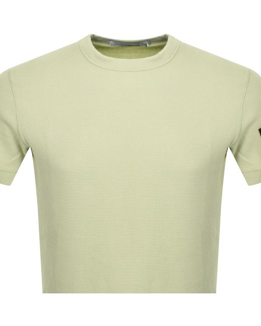 Calvin Klein Green Jeans Waffle Logo T Shirt for men