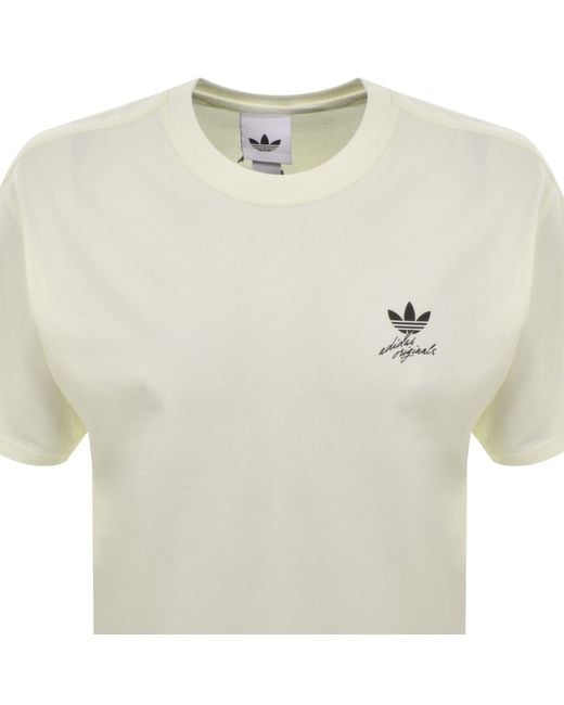 Adidas Originals White Whale Graphic T Shirt Off for men