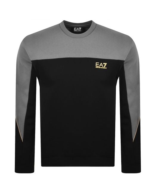EA7 Black Emporio Armani Train Sweatshirt for men