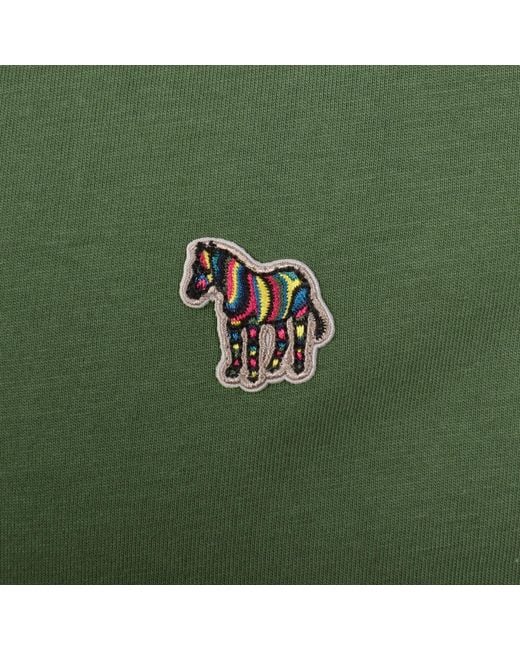 Paul Smith Green Short Sleeve Zebra T Shirt for men
