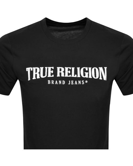 True Religion Black Logo T Shirt for men