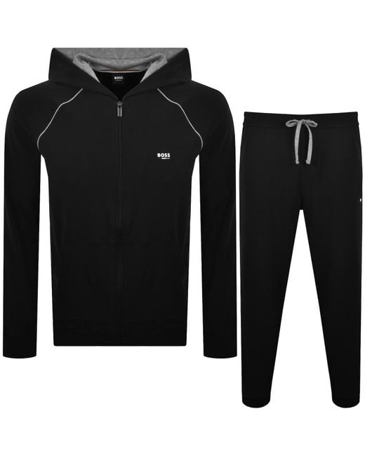 BOSS BUSINESS Black Boss Oliver Hooded Tracksuit for men